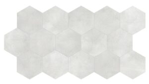 8.5" Tapestri Grey Denim Hexagon Matte Pressed Porcelain Tile