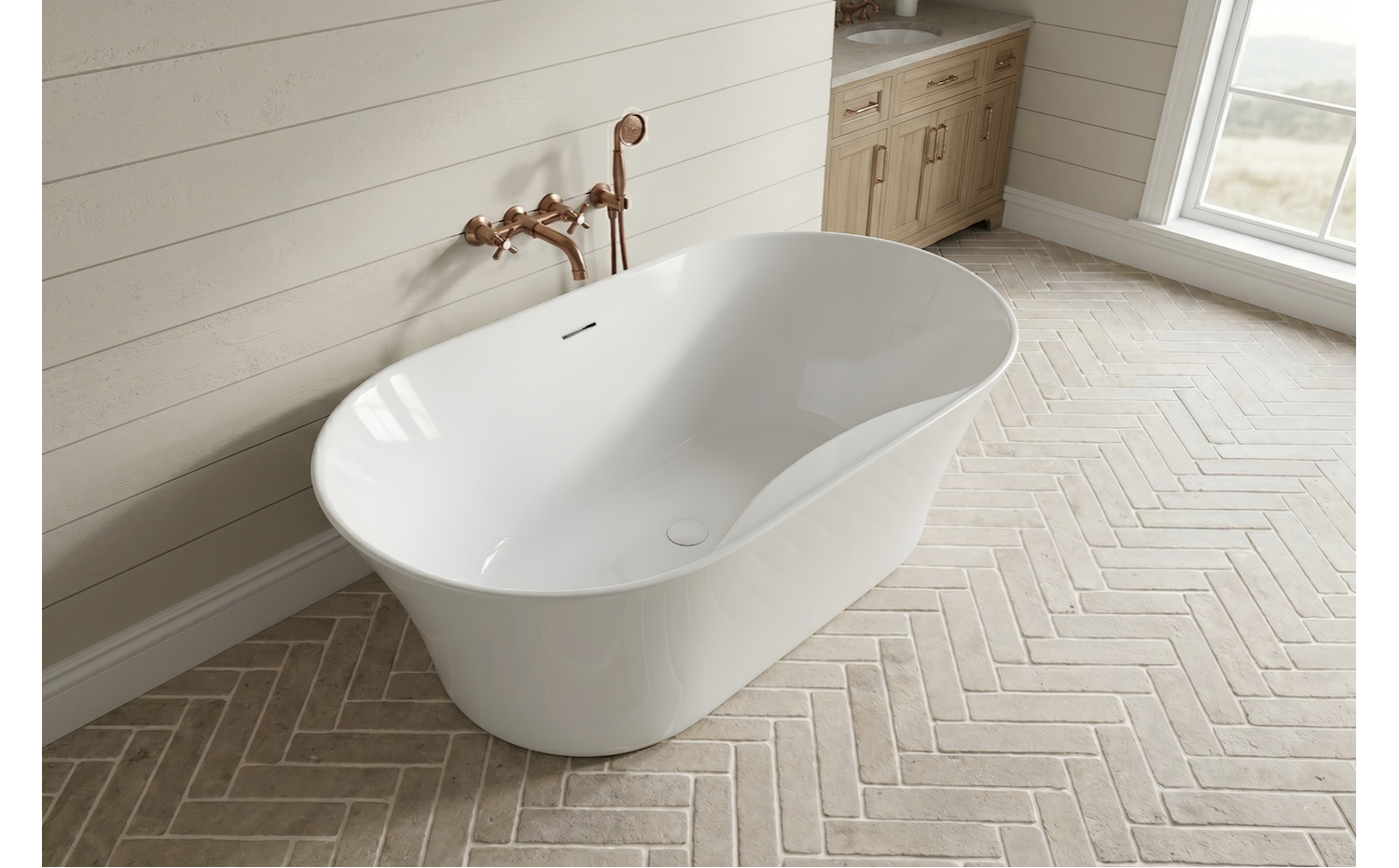 ODASS Bain autoportant Belli 58 pouces