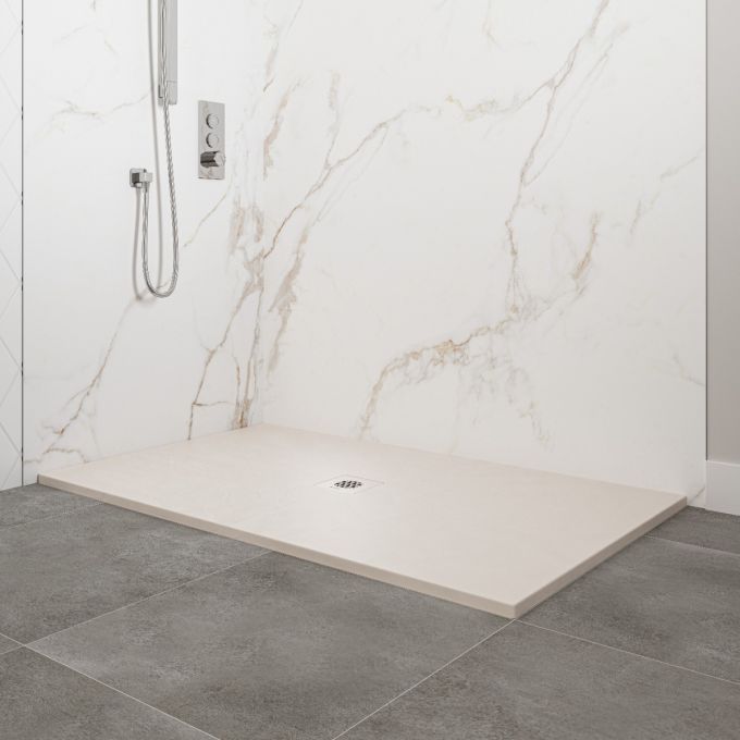 KALIA LAUZA Base de douche en Castylat™ - 60” x 36” - Sable Lisse