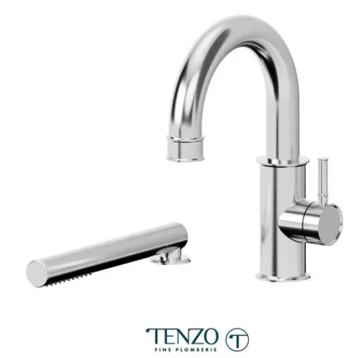 TENZO ALYSS 2 pieces deck mount tub filler, CHROME