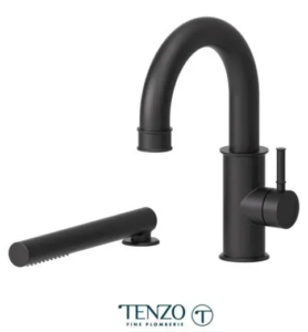 TENZO ALYSS Robinet de bain romain 2 morceaux, NOIR MAT