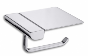 Vasco - Tablette porte-papier de toilette murale - chrome