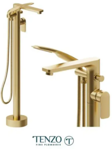 TENZO DELANO Robinet de bain autoportant en or brossé