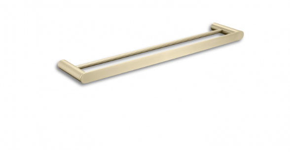 Nova - Wall-mounted double towel bar 23" - Champagne gold