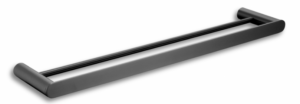 Nova - Porte-serviettes murale double 23" - noir métallisé brossé