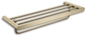Nova - Wall-mounted shelf with towel rack 23" - champagne gold