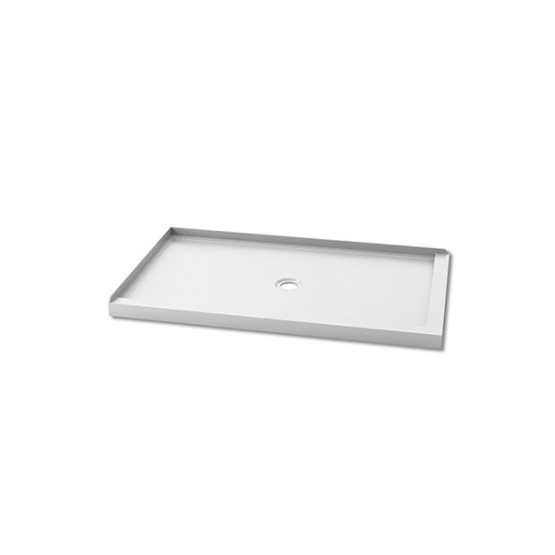 KALIA Koncept™ 60x36 Base de douche rectangulaire en acrylique 60” x 36” - Drain central INSTALLATION MUR À GAUCHE