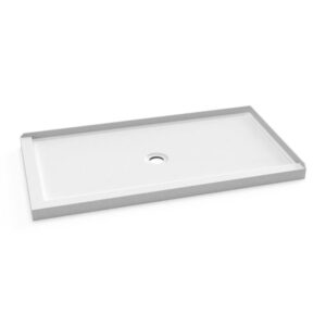 KALIA Koncept™ 60x32 Rectangular acrylic shower base 60” x 32” - Central drain RIGHT WALL INSTALLATION
