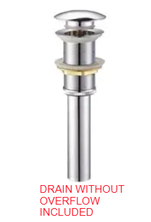 TENZO DELANO Robinet de lavabo monotrou, drain SANS TROP PLEIN inclus en chrome