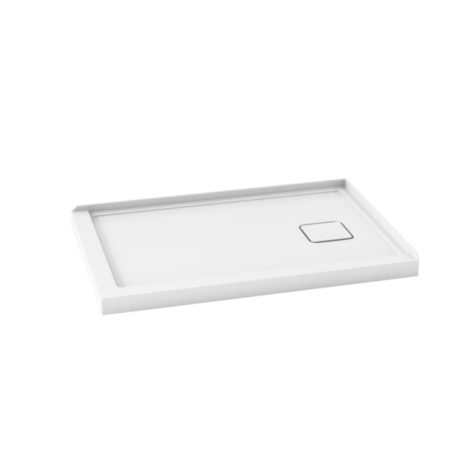 KALIA Kover™ Base de douche rectangulaire en acrylique 48” x 32” - Drain à droite - Antifuite