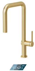 TENZO PRO KITCHEN FAUCET MYLO SQUARE IN BRUSHED GOLD