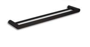 Nova - Wall-mounted double towel bar 23" - Matte black