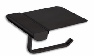 Vasco - Tablette porte-papier de toilette murale - noir mat