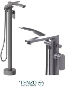 TENZO DELANO Robinet de bain autoportant en graphite
