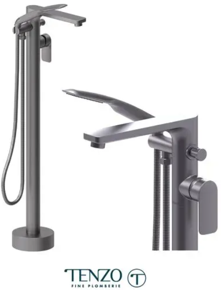 TENZO DELANO Robinet de bain autoportant en graphite