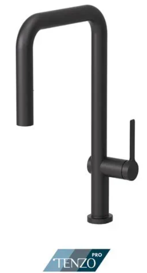 TENZO PRO ROBINET DE CUISINE MYLO CARRÉ EN NOIR MAT