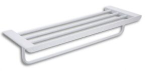 Vasco - Tablette porte-serviettes murale 23" - blanc mat