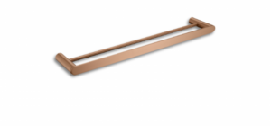 Nova - Porte-serviettes murale double 23" - Cuivre brossé