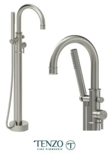 TENZO Alyss Robinet de bain autoportant en Nickel Brossé
