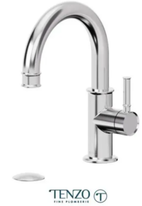 TENZO ALYSS Robinet de lavabo monotrou, drain avec trop plein inclus en Chrome