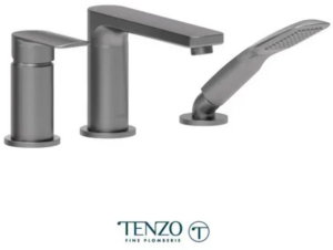TENZO Delano Robinet de bain romain 3 morceaux en graphite