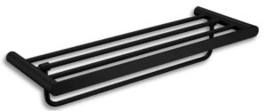 Nova - Wall-mounted shelf with towel rack 23" - matte black