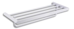 Nova - Wall-mounted shelf with towel rack 23" - matte white