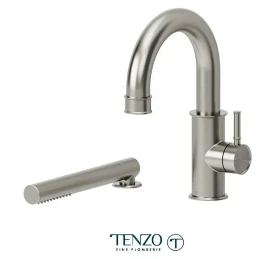 TENZO ALYSS 2 pieces deck mount tub filler, BRUSHED NICKEL