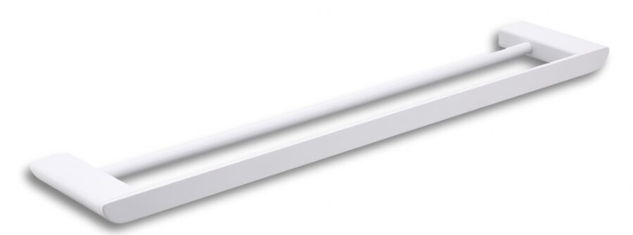 Vasco - Porte-serviettes double murale 23" - mat blanc
