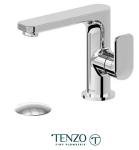 TENZO DELANO Robinet de lavabo monotrou, drain SANS TROP PLEIN inclus en chrome