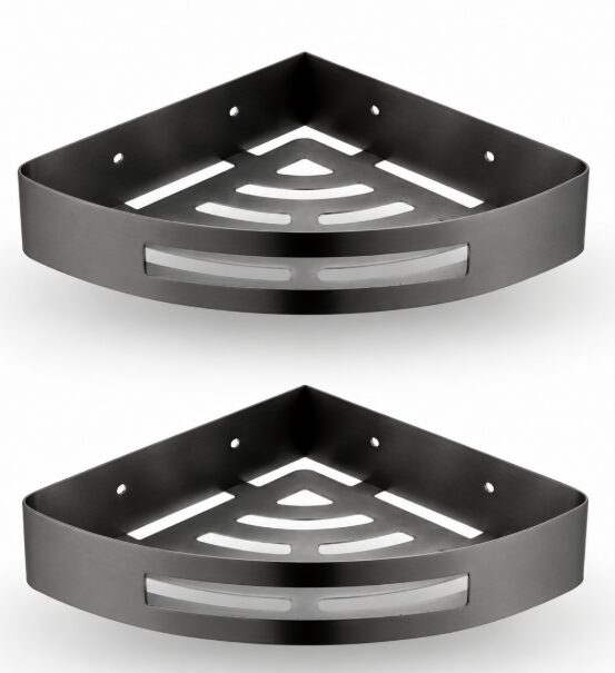 Austral - Tablettes en coin - noir métallisé brossé